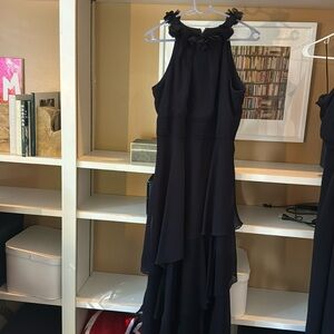 Navy, long formal dress